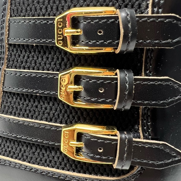 GUCCI Womens Cordovan Lux Leather Ankle Boot Black Size 38 EU - Picture 9 of 17